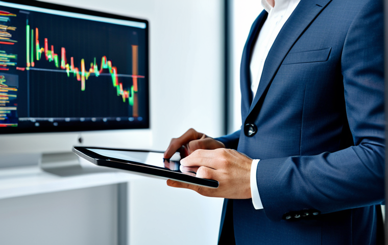 A professional financial analyst, fully clothed in a modest business suit, intently studying a digital whitepaper on a sleek tablet. The setting is a modern, well-lit office with abstract, subtle blockchain data visualizations in the blurred background. The analyst has a focused, thoughtful expression. Appropriate attire, professional dress, safe for work, appropriate content, perfect anatomy, correct proportions, natural pose, well-formed hands, proper finger count, natural body proportions, high quality professional photography.