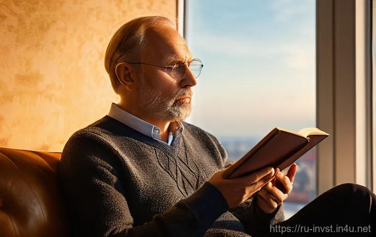 주식 투자 리스크 관리 - **Prompt 2: Guardians of the Trading Screen**
    A focused Russian man in his late 20s to early 30s...